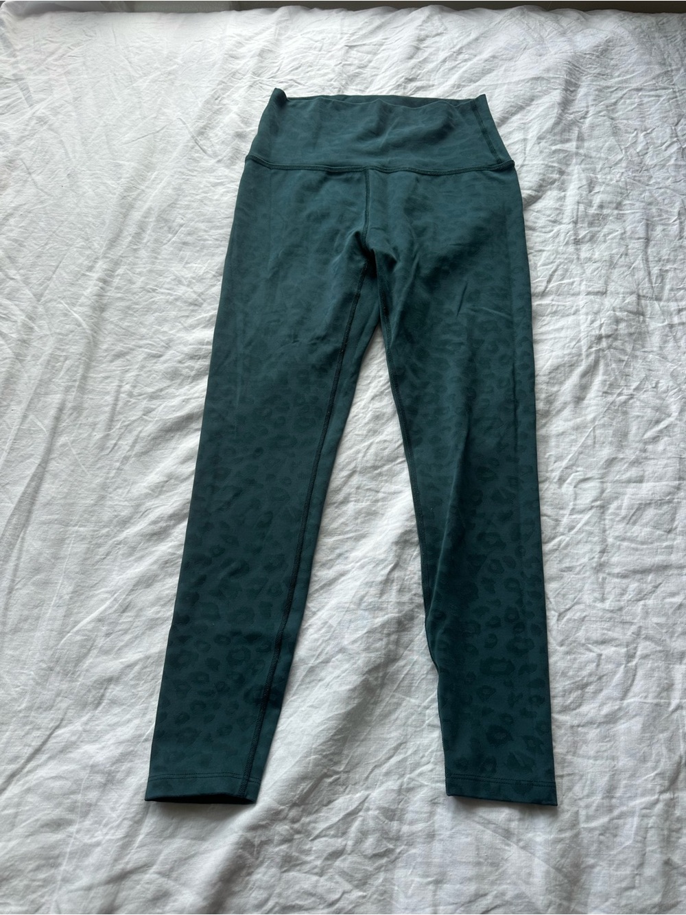 Beyond Yoga Teal Leopard-Print High-Waist Leggings